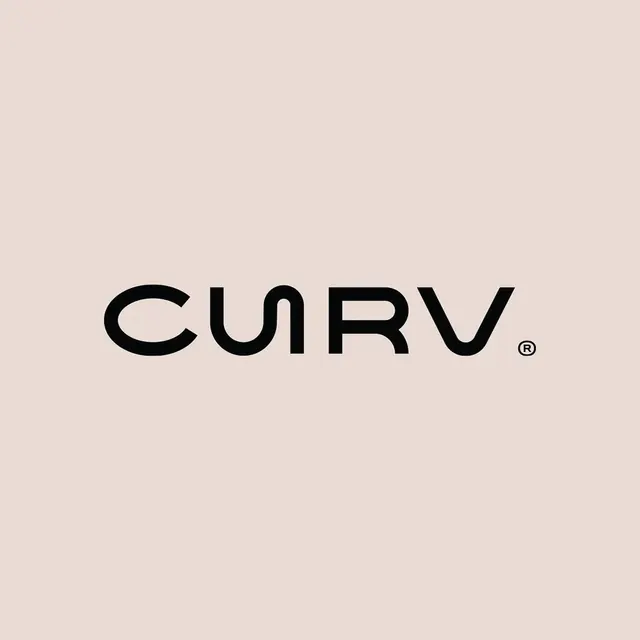 Curv Studio logo, geometric, minimal, dark