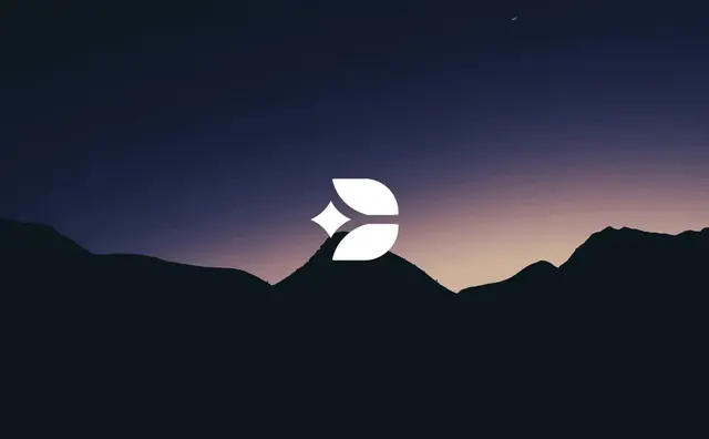 D Star logo, geometric, minimal, light