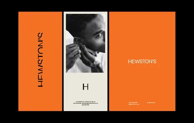 Hewston's triptych type specimen, editorial, minimal, dark