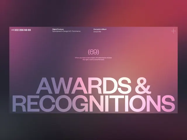 Purple gradient awards announcement, minimal, gradient-heavy, gradient