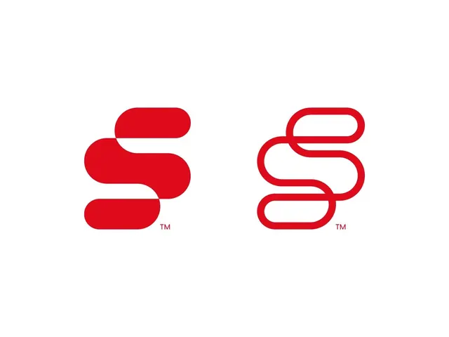 Fluid S-form logo mark, minimal, geometric, vibrant
