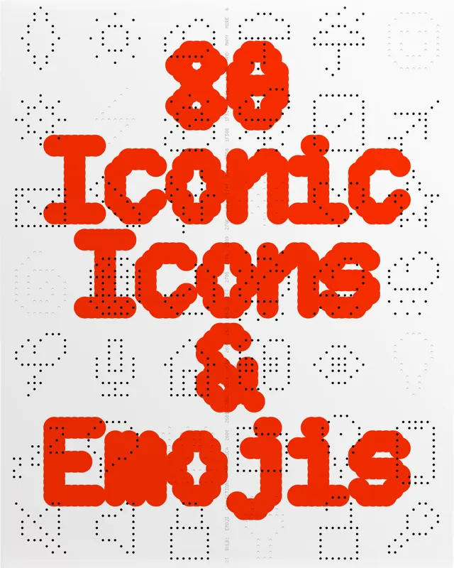 Iconic Icons typeface specimen, retro, y2k, high-contrast