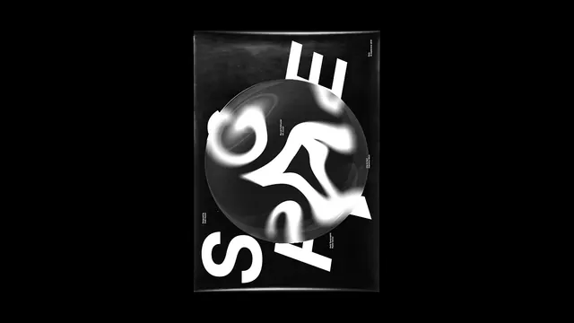 Sphere Wordmark Design, brutalist, abstract, monochrome