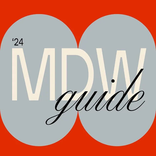 Overlapping circles type specimen in red and gray, minimal, geometric, warm