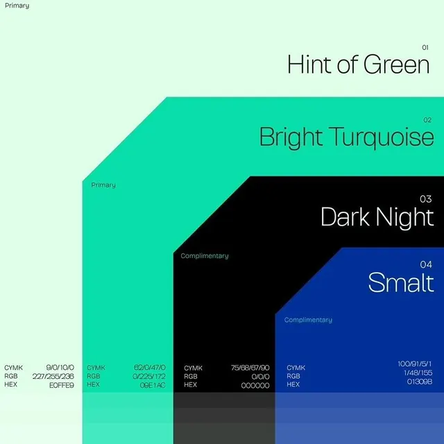 Primary color-palette system guide, minimal, geometric, vibrant