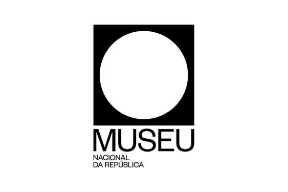 Museu Nacional da Republica: white circle in black square, minimal, geometric, dark