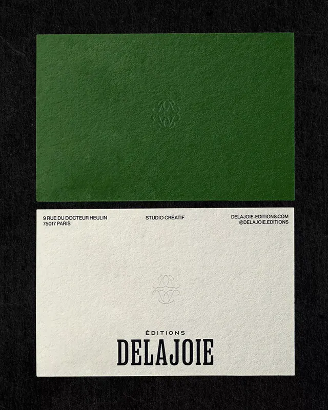 Delajoie editions two-tone book cover, minimal, editorial, light