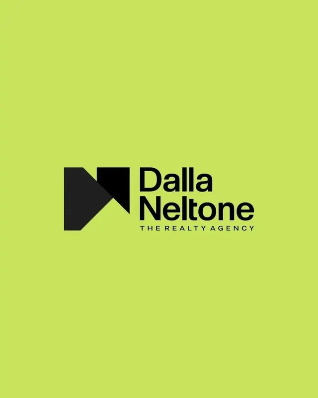 Dalla Neltone logo, geometric, minimal, dark