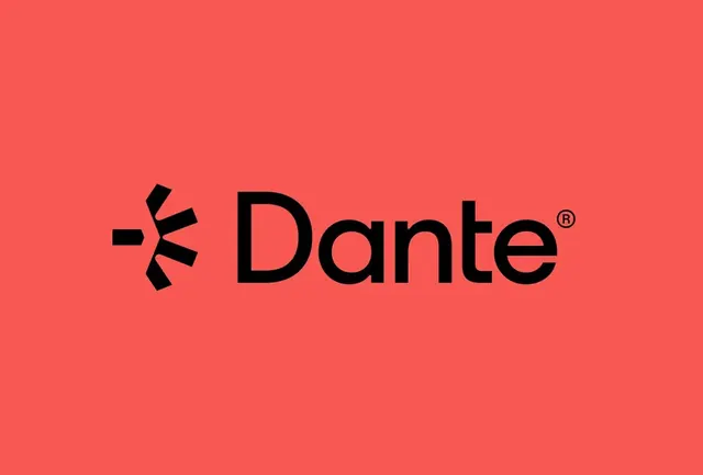 Dante logo, geometric, minimal, dark