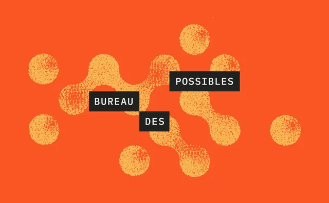 Vibrant organic-dot identity with bold sans-serif, organic, playful, vibrant