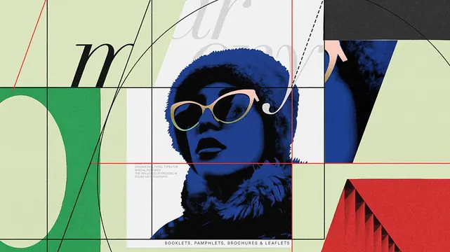 Suprematist poster with color-field geometry, editorial, geometric, dark