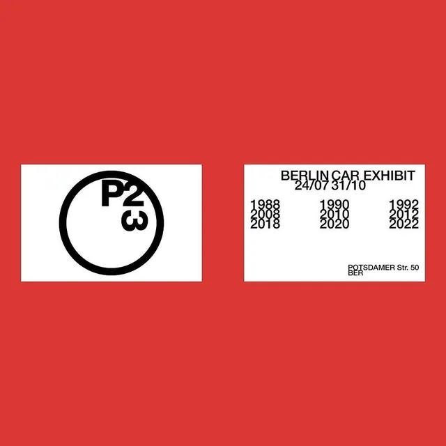 Berlin Car Exhibit graphic identity, minimal, swiss, vibrant