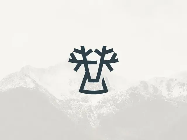 Deer logo, geometric, minimal, cool
