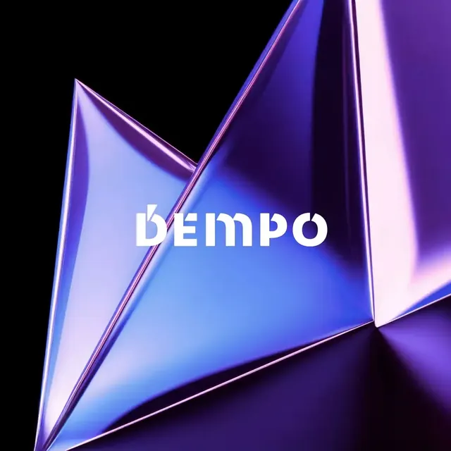 Dempo logo, geometric, minimal, light