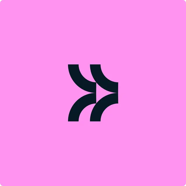 Deserve symbol on pink, minimal, geometric, vibrant