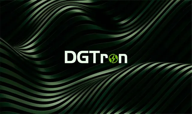 DGTRON logo, geometric, line-art, light
