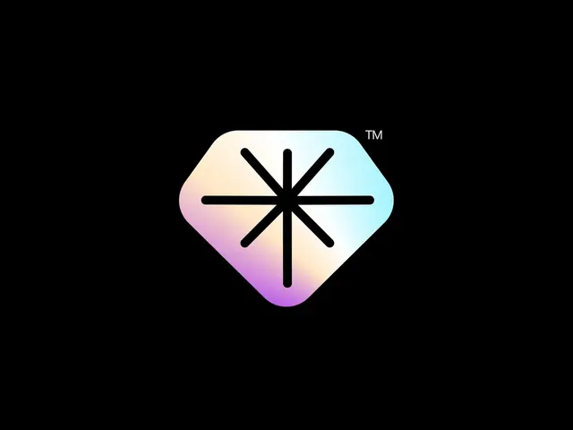 Diamond logo, geometric, minimal, dark