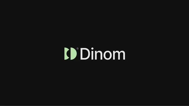 Dinom logo, geometric, minimal, cool