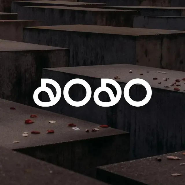 Dodo logo, geometric, minimal, light