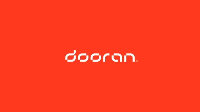 Dooran logo, geometric, minimal, light