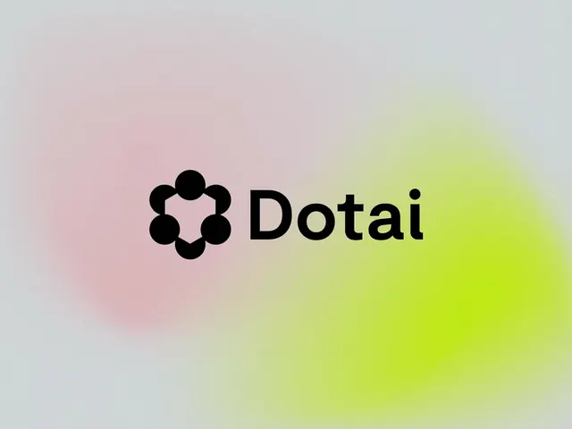 Dotai logo, geometric, minimal, dark