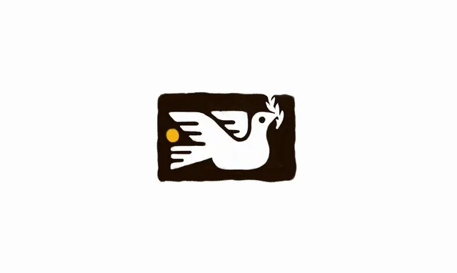 Dove logo, geometric, minimal, light