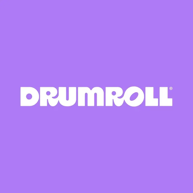 Drumroll logo, geometric, light