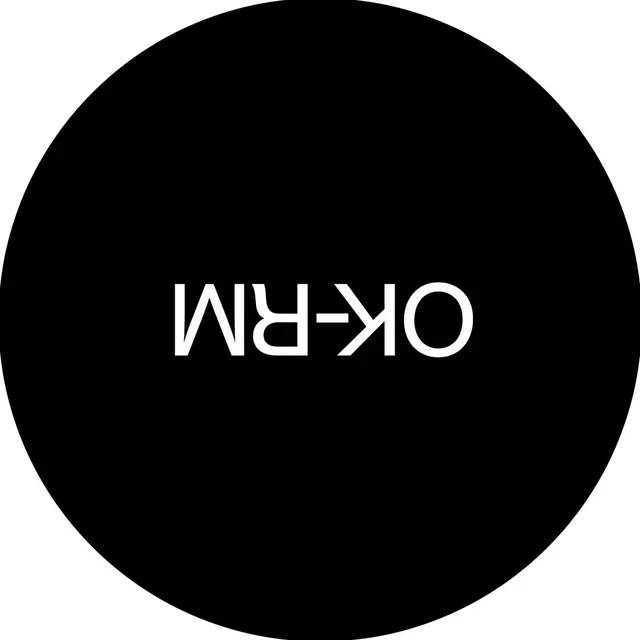 Wordmark logo on dark background, minimal, geometric, dark