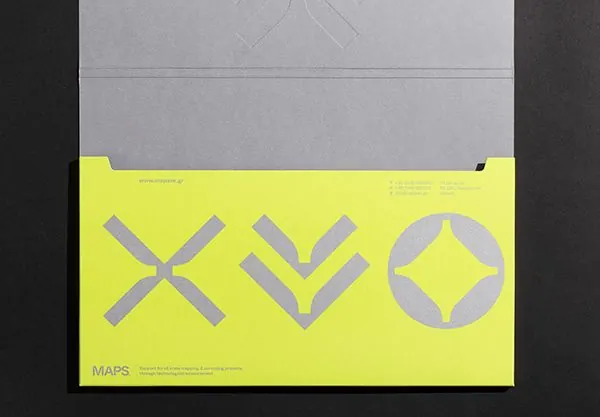 Gray icon mark set on bright yellow background, minimal, geometric, vibrant