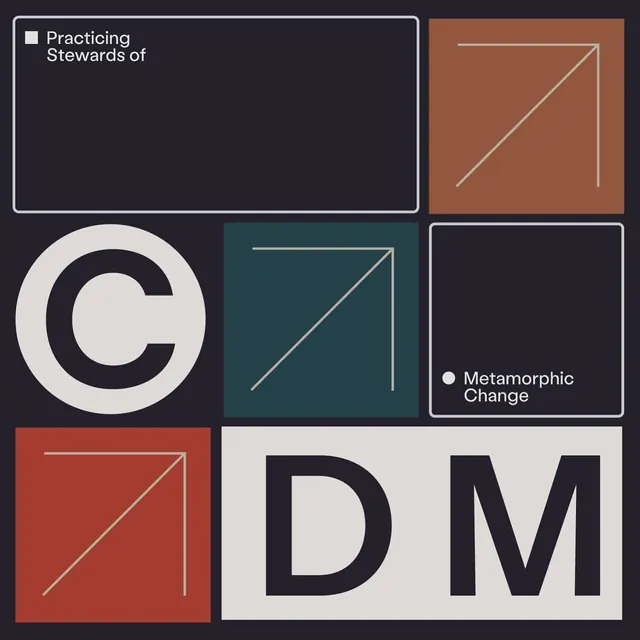 C-mark brand identity with diagonal grid, minimal, geometric, dark