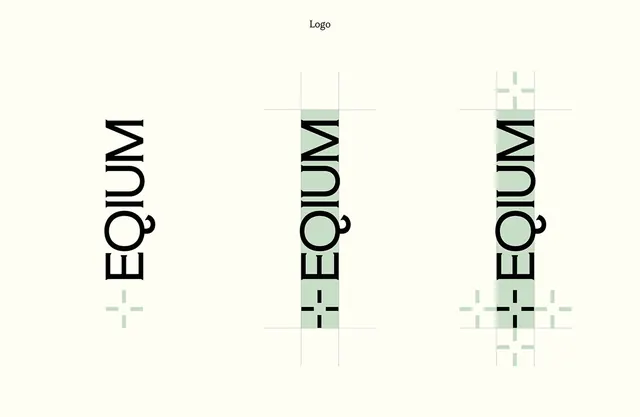 Equitum grid-based mark system, minimal, geometric, dark