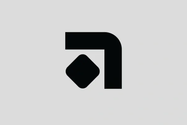 Geometric Abstract Logo, minimal, geometric, monochrome