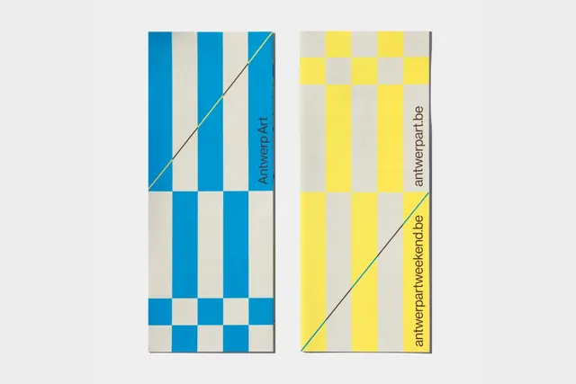 Striped geometric type specimen with primary colors, geometric, minimal, cool
