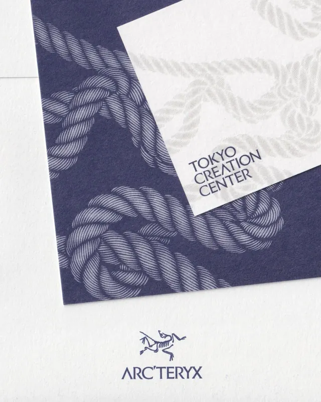 Navy textile identity with rope pattern, minimal, corporate-clean, light