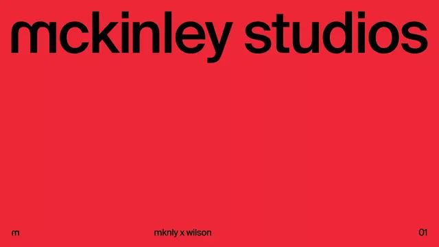 Mickinley Studios wordmark, minimal, flat, dark