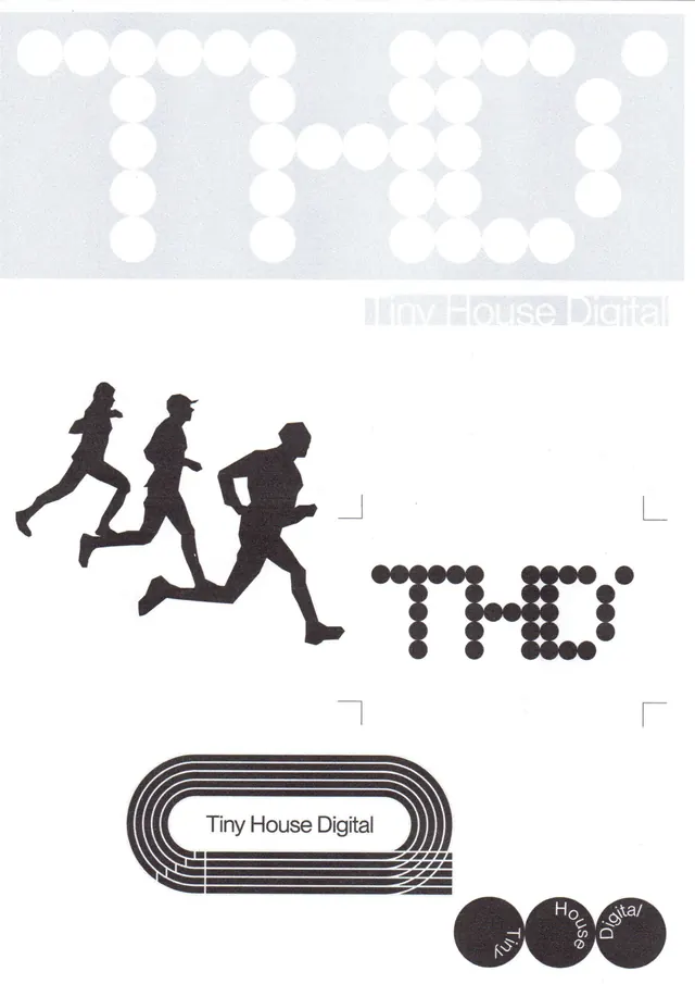 Tiny House Digital icon system, minimal, geometric, dark