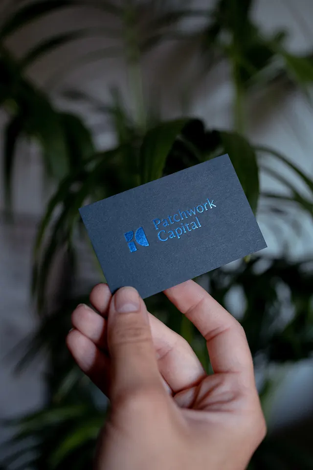 Parkwork Capital business card, minimal, corporate-clean, dark