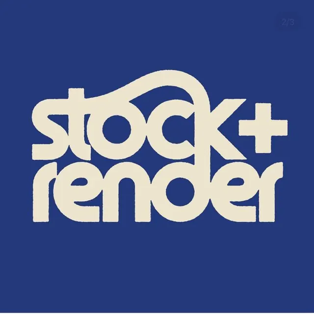 Stock+Render retro wordmark, retro, geometric, light