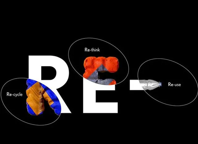 Re: sustainability wordmark, minimal, editorial, dark