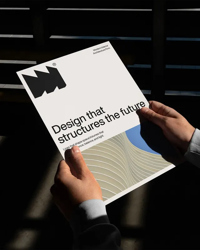 Modern Interior Architecture editorial brochure, swiss, minimal, light