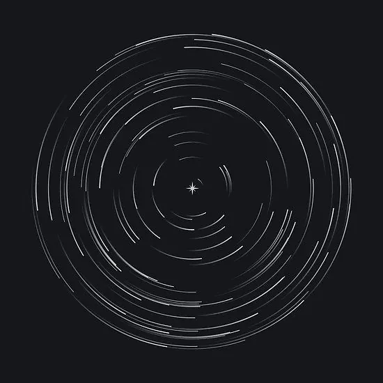 Concentric radial rings abstract mark, minimal, abstract, dark