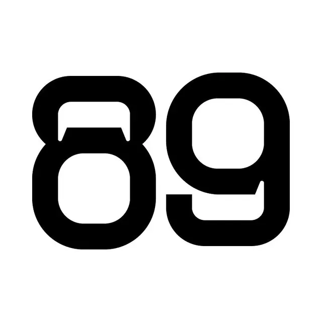 Number 89 Graphic, minimal, geometric, monochrome