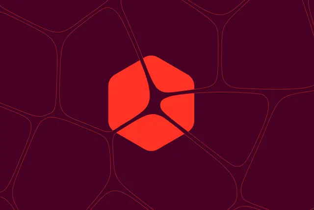 Layered geometric logo with neon accent, geometric, abstract, dark