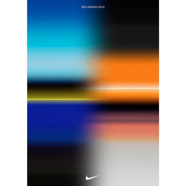 Nike color system gradient bands, gradient-heavy, abstract, cool