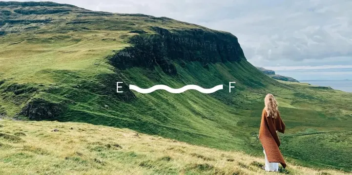 Eas Fors logo, minimal, line-art, light