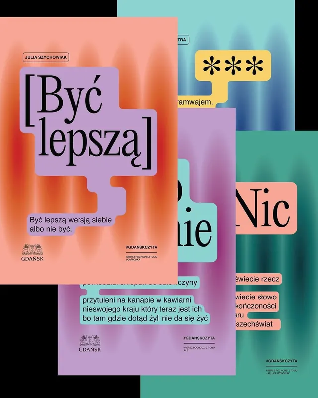 Soft pastel typographic poster with layered color blocks, minimal, editorial, pastel