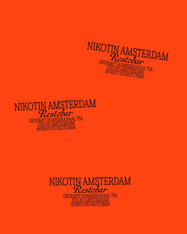 Nikotin Amsterdam retro wordmark, retro, minimal, warm