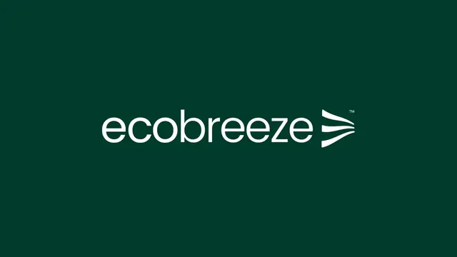 Ecobreeze logo, minimal, geometric, light