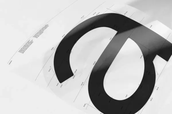 Abstract Geometric Logo Detail, minimal, swiss, monochrome