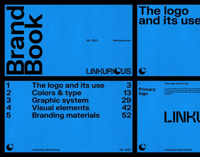 Linc modular identity system, minimal, editorial, dark
